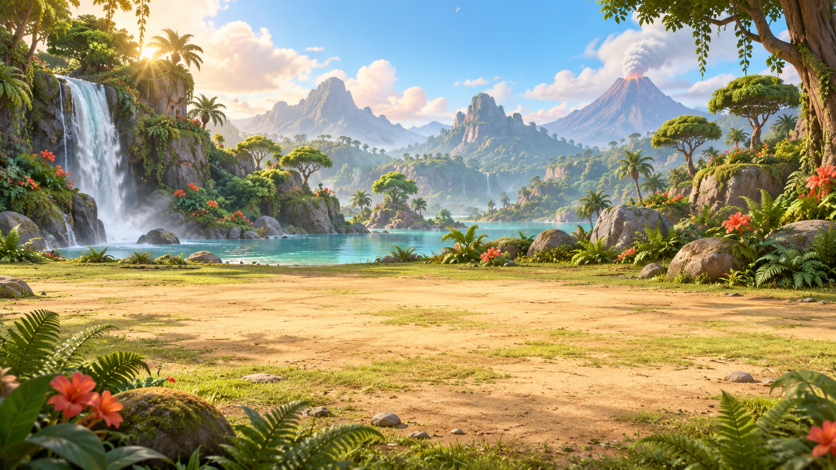 Dino Rescue 游戏中使用的虚构山谷场景